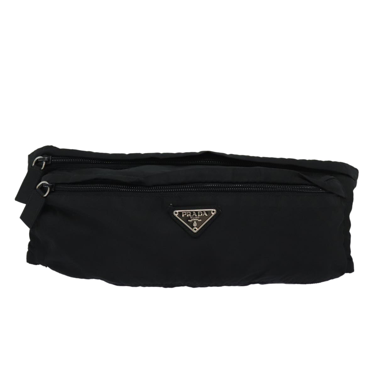 PRADA Waist bag Nylon Black Auth ep4862