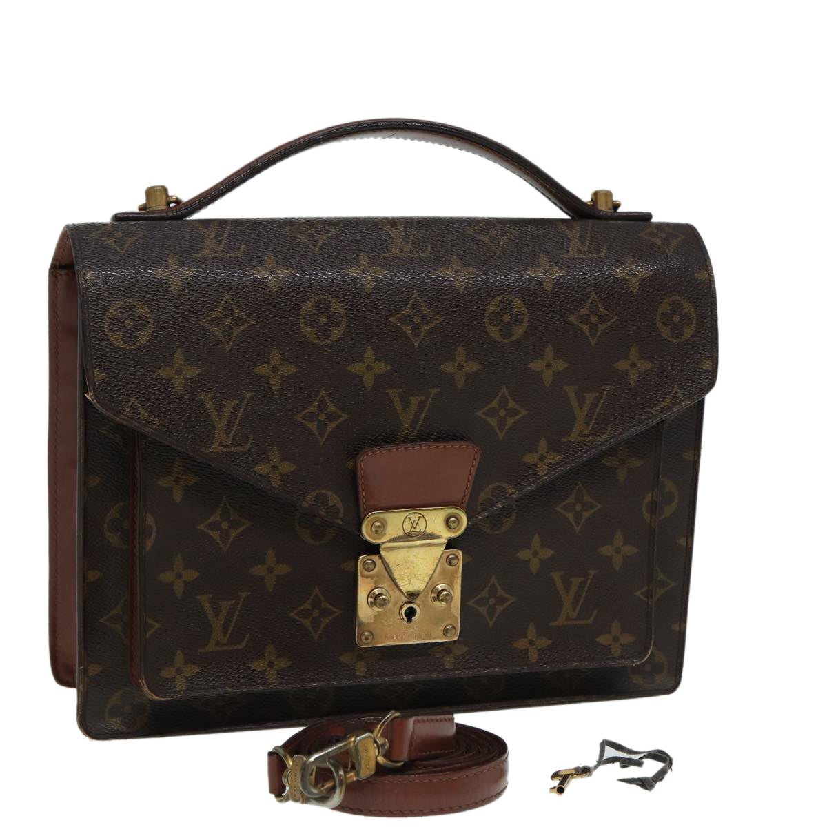 LOUIS VUITTON Monogram Monceau 28 Hand Bag 2way M51185 LV Auth ep5004