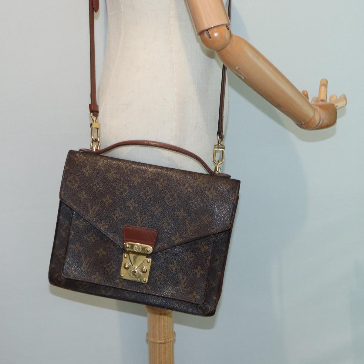 LOUIS VUITTON Monogram Monceau 28 Hand Bag 2way M51185 LV Auth ep5004