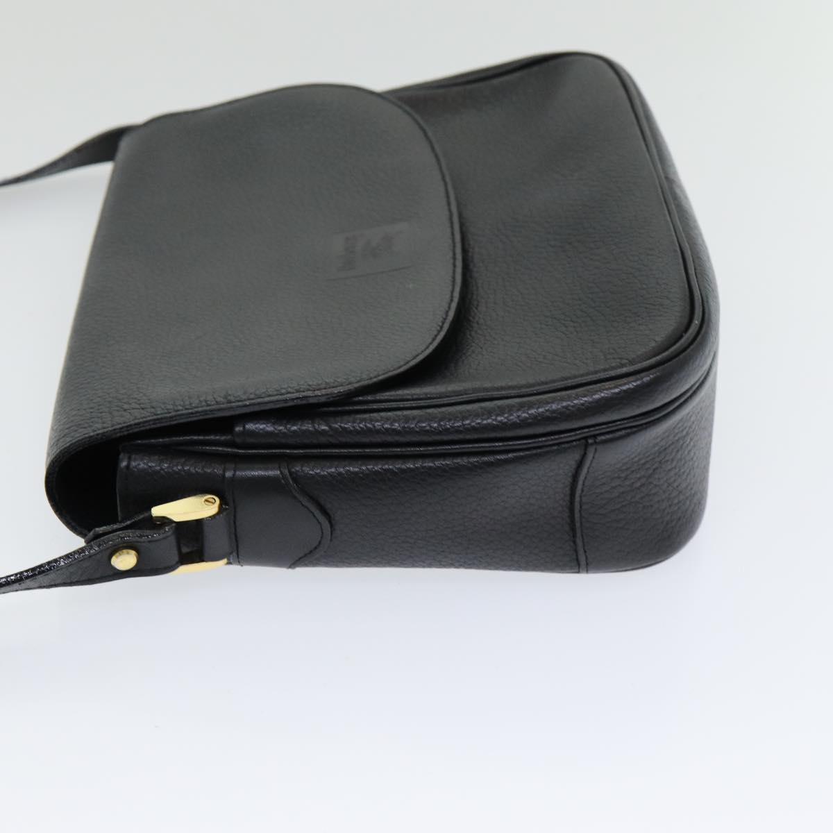 Burberrys Shoulder Bag Leather Black Auth ep5024