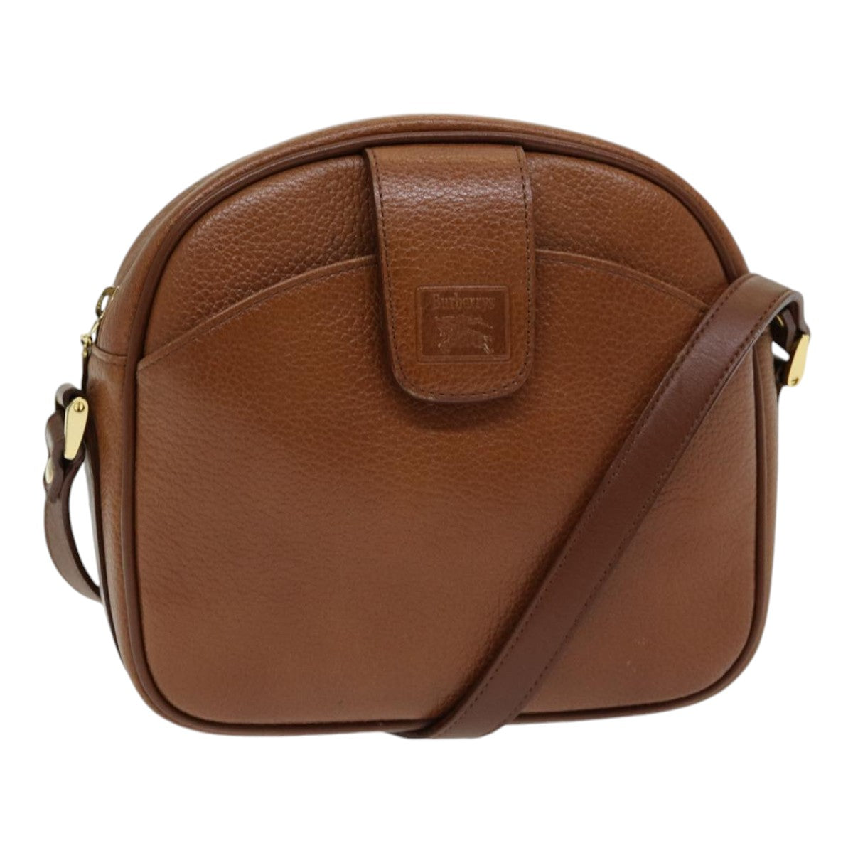 Burberrys Shoulder Bag Leather Brown Auth ep5049