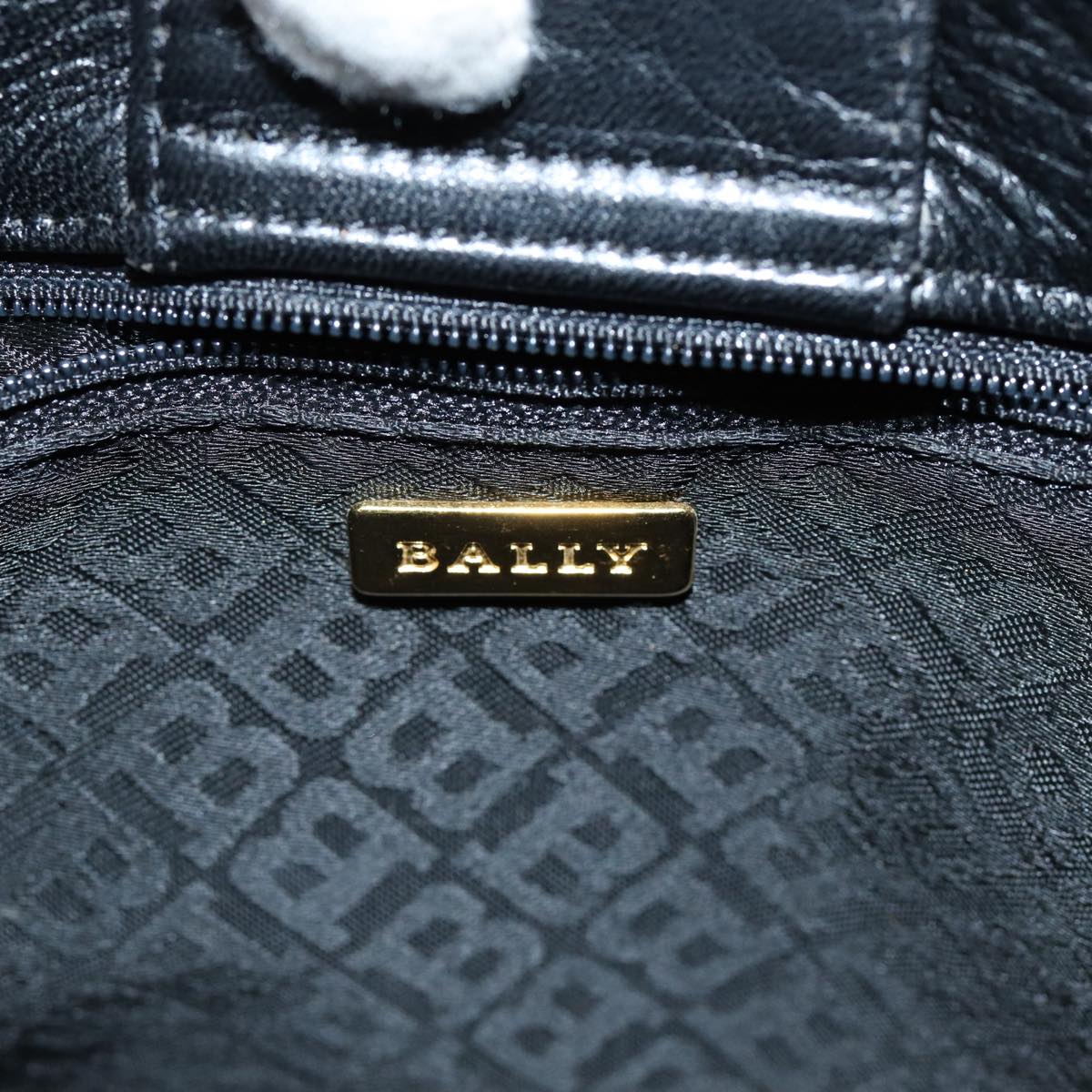 BALLY Shoulder Bag Leather Black Auth ep5054