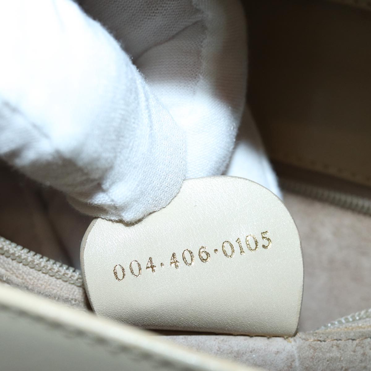 GUCCI Shoulder Bag Leather Cream 004 406 0105 Auth ep5064