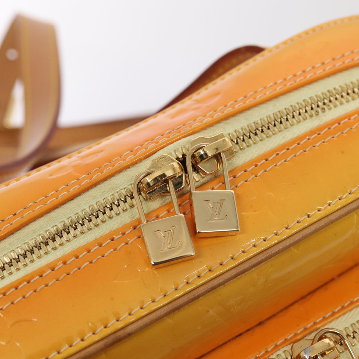 LOUIS VUITTON Monogram Vernis Marley Backpack Yellow M91040 LV Auth ep5066