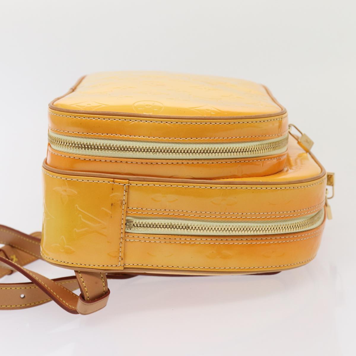 LOUIS VUITTON Monogram Vernis Marley Backpack Yellow M91040 LV Auth ep5066