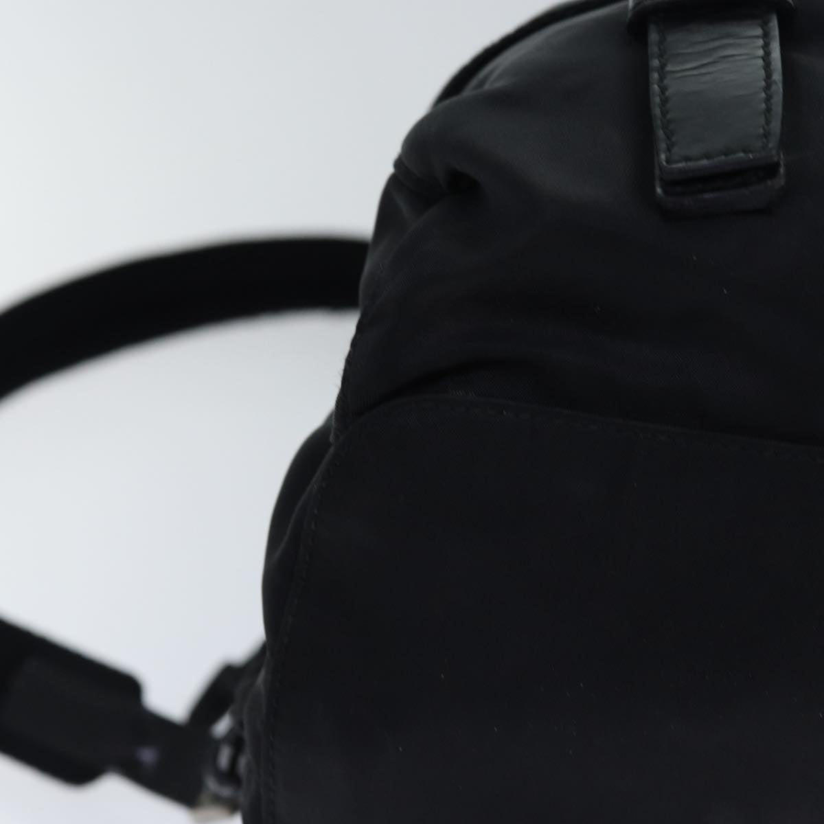 PRADA Backpack Nylon Black Silver Auth ep5150