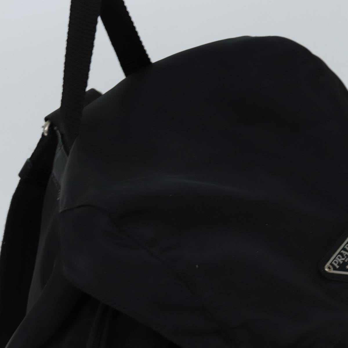 PRADA Backpack Nylon Black Silver Auth ep5150