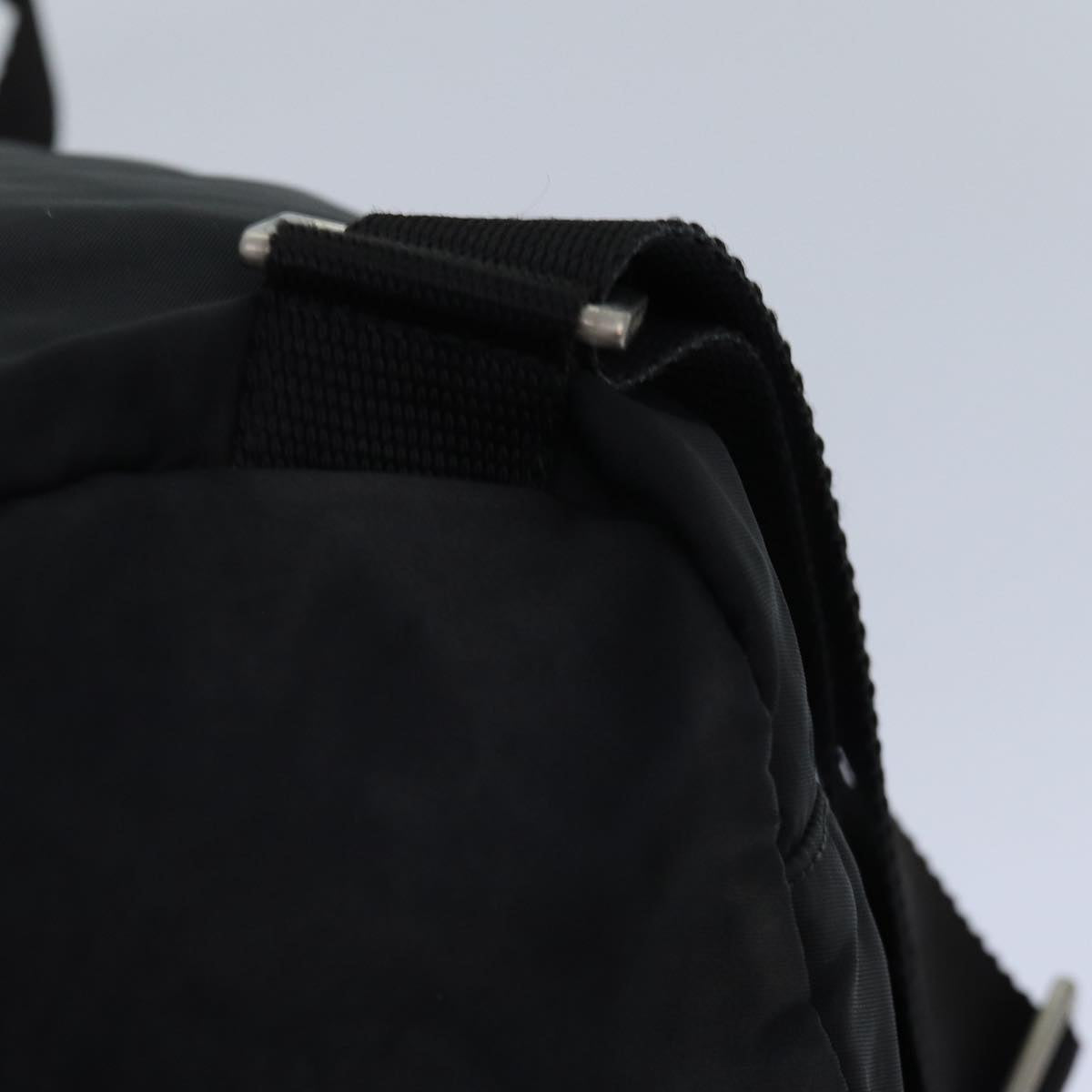 PRADA Backpack Nylon Black Silver Auth ep5169