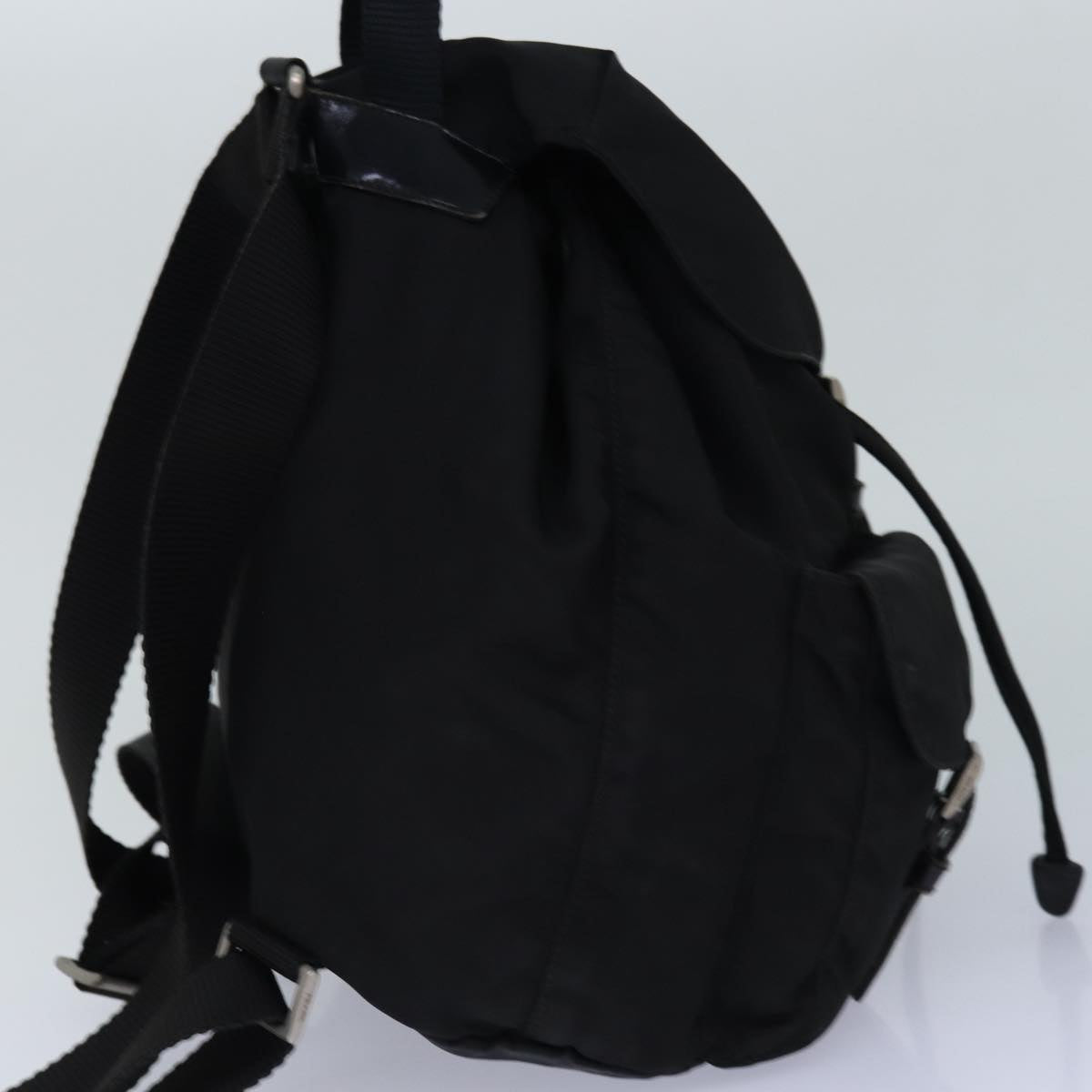 PRADA Backpack Nylon Black Silver Auth ep5169