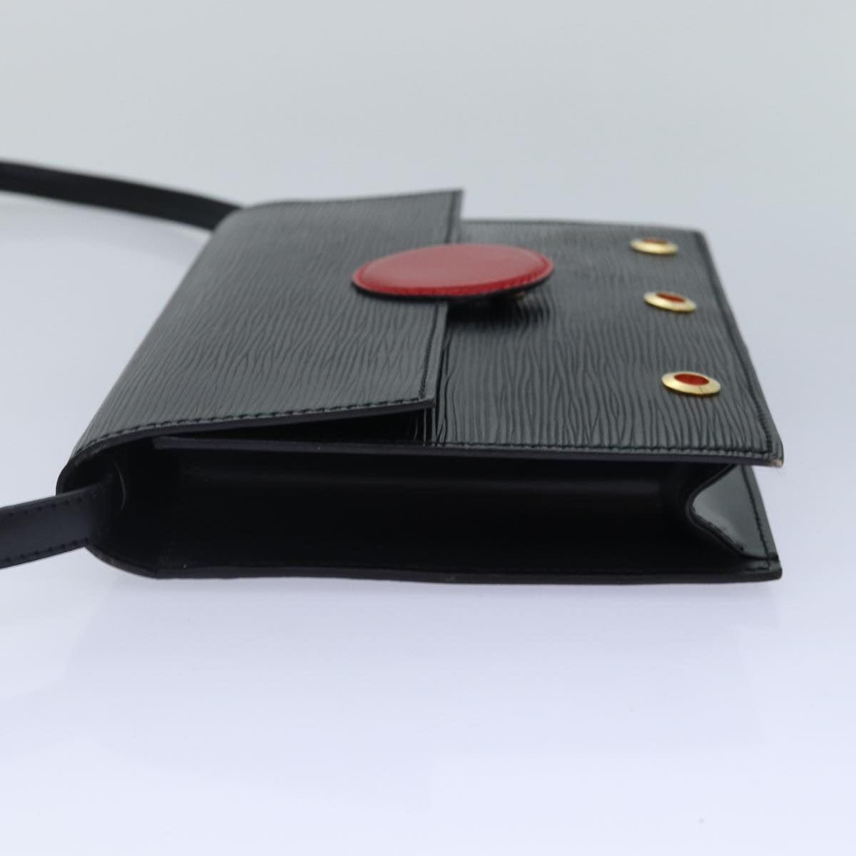 LOUIS VUITTON Epi Hublot Shoulder Bag Black Red M52557 LV Auth ep5278
