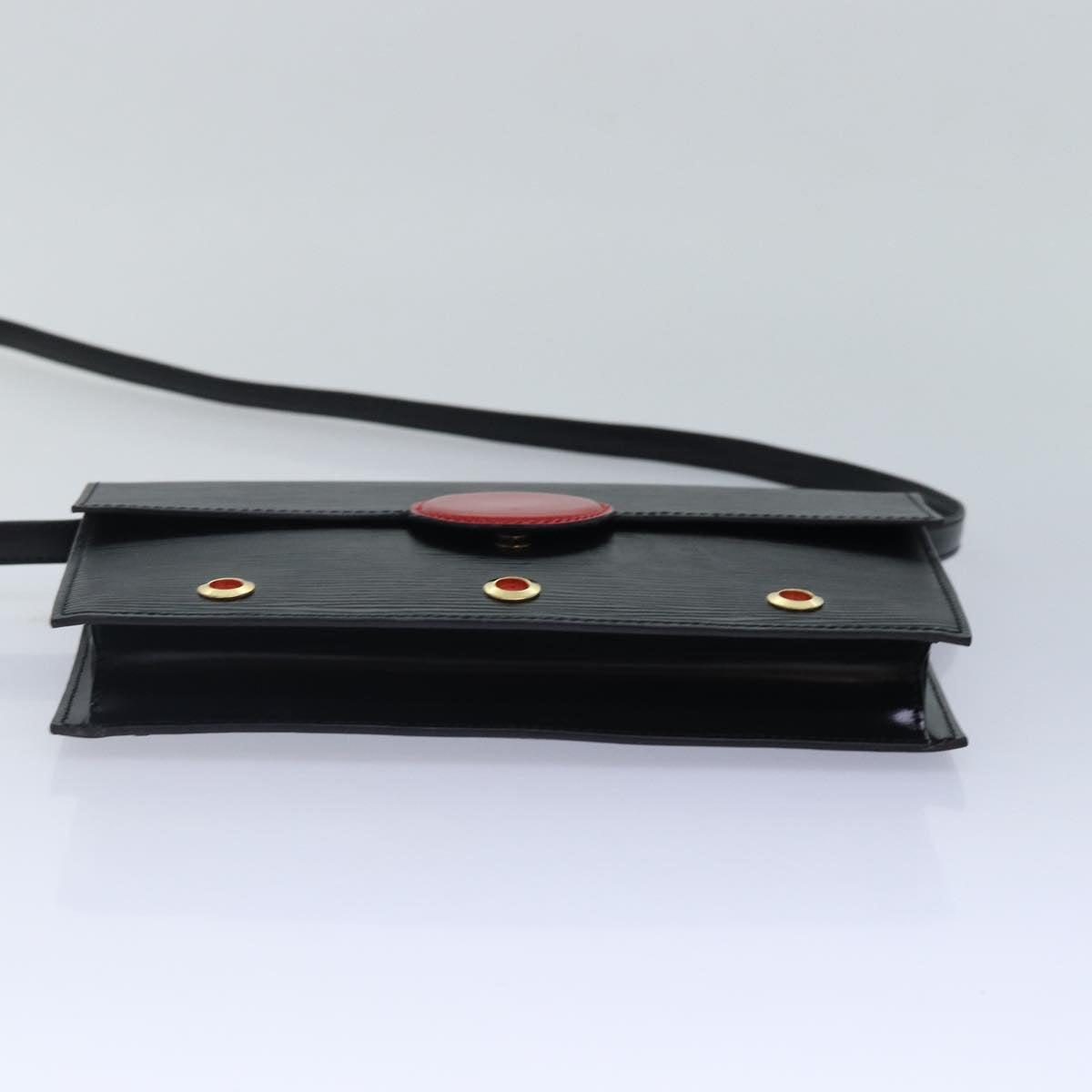 LOUIS VUITTON Epi Hublot Shoulder Bag Black Red M52557 LV Auth ep5278