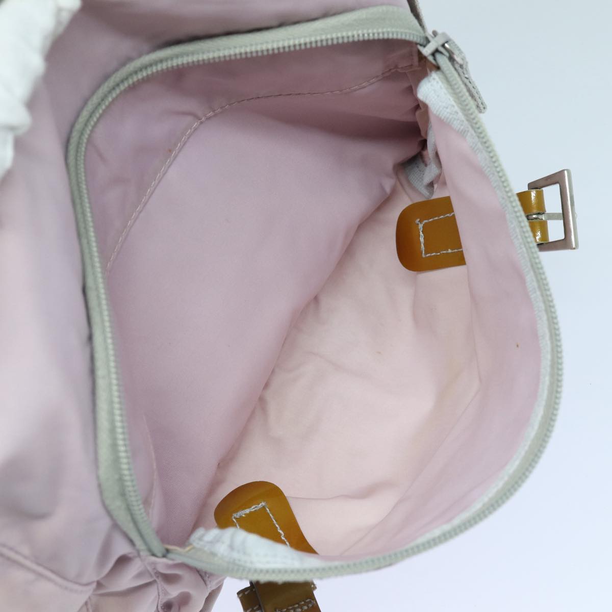 PRADA Shoulder Bag Nylon Pink Silver Auth ep5304