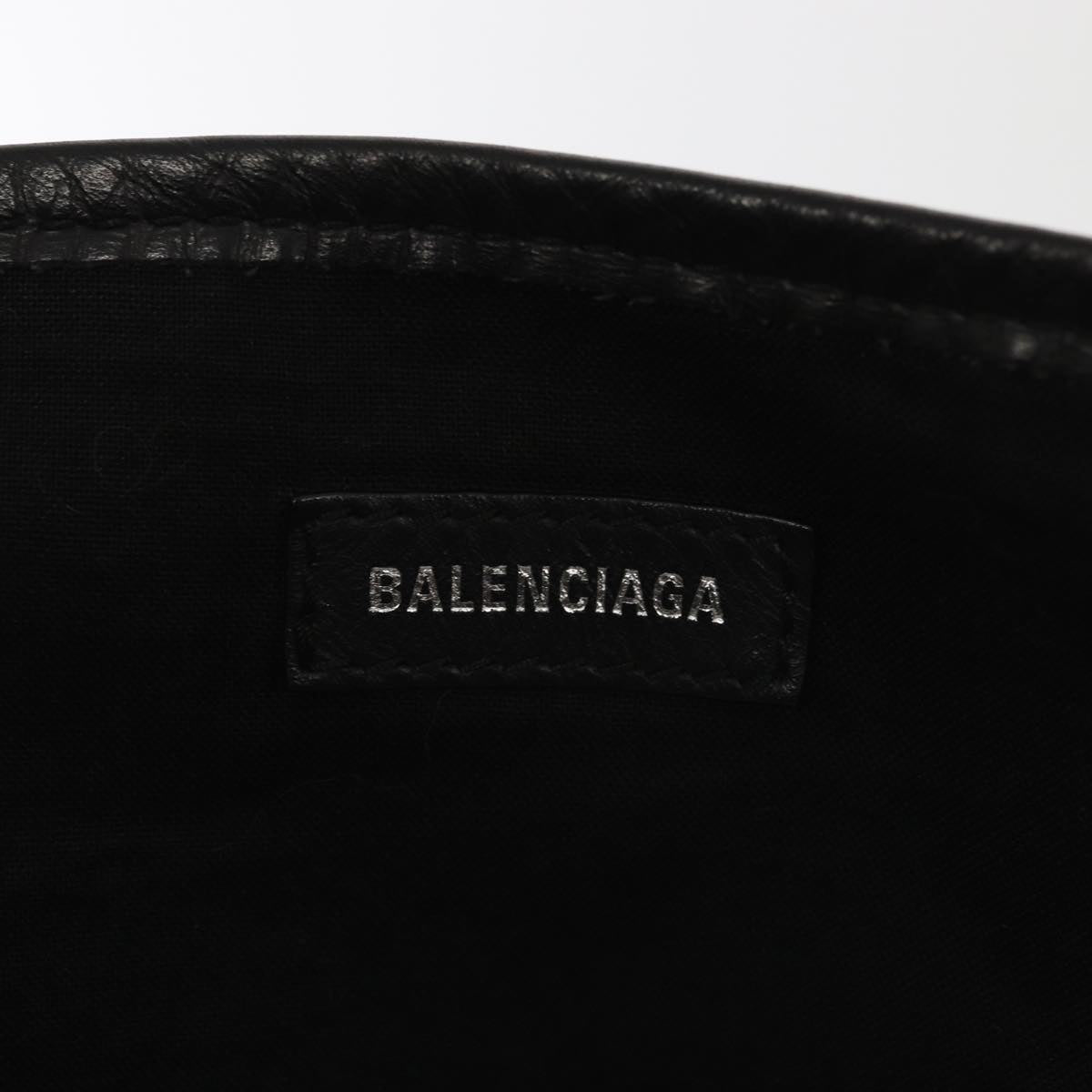 BALENCIAGA Cabas Hand Bag Canvas Silver White Auth ep5384