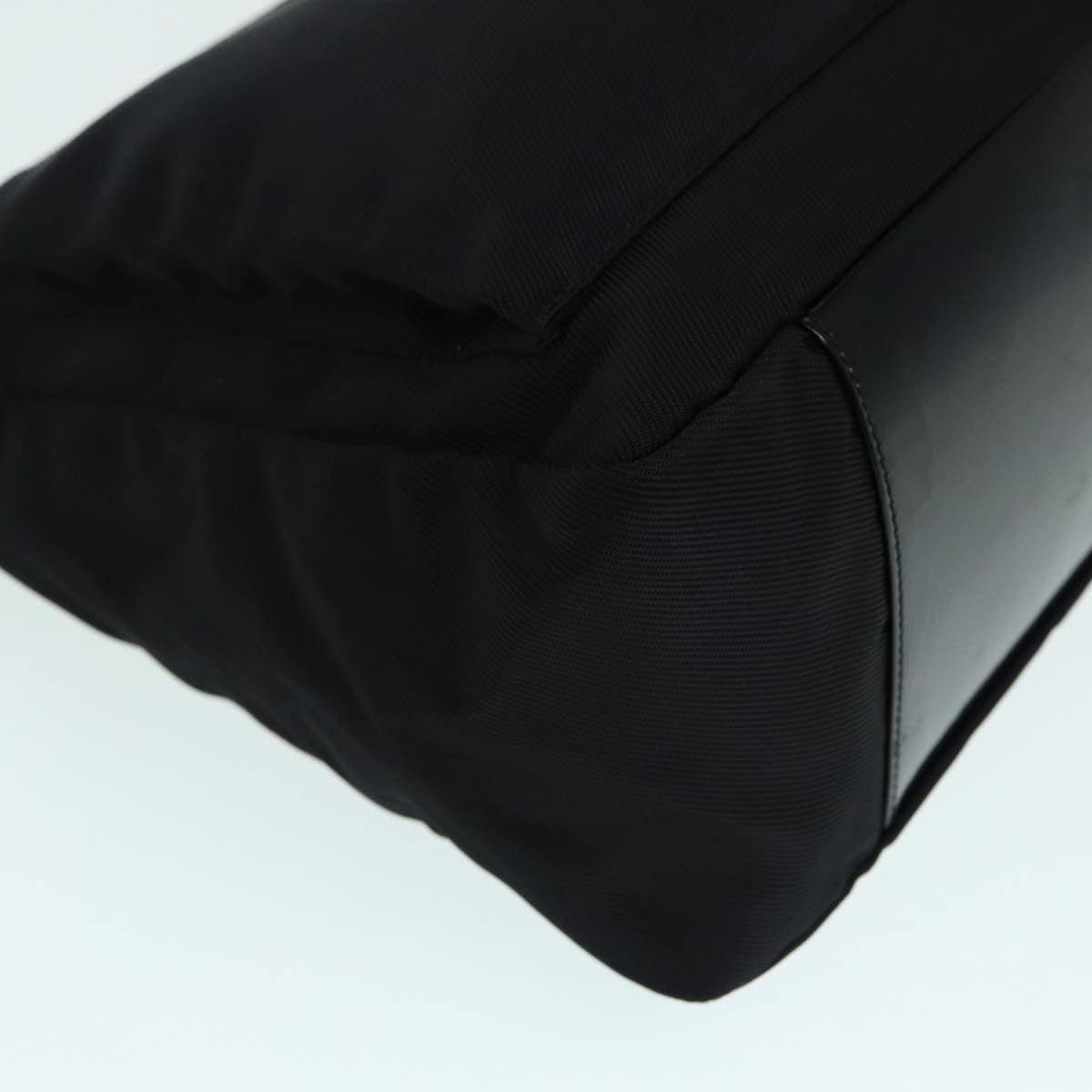 GUCCI Bamboo Hand Bag Nylon Black Silver 000 0509 Auth ep5387