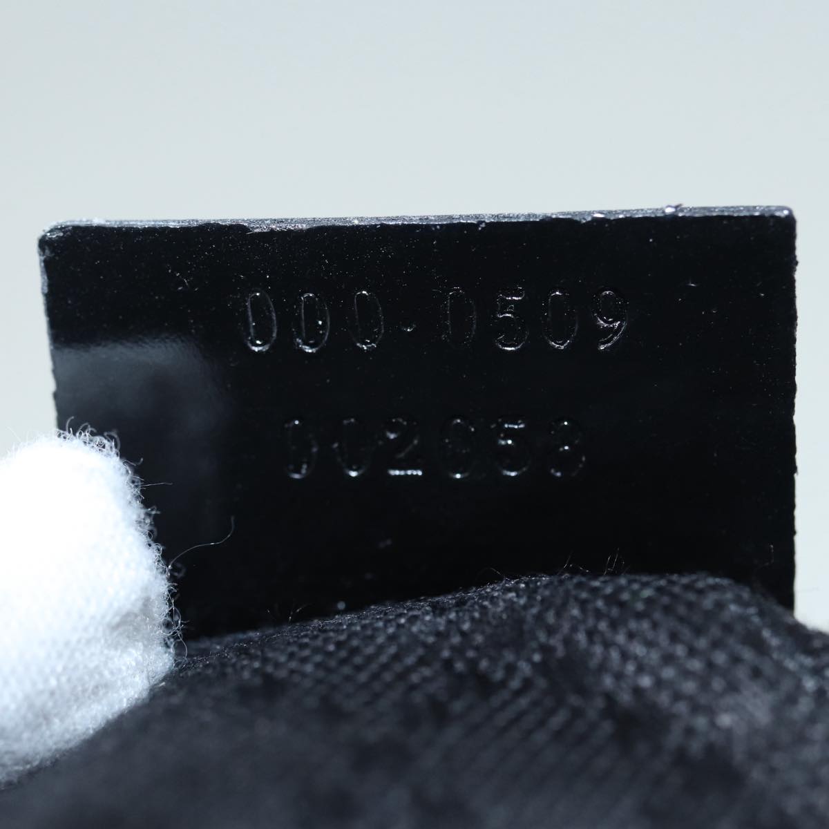 GUCCI Bamboo Hand Bag Nylon Black Silver 000 0509 Auth ep5387