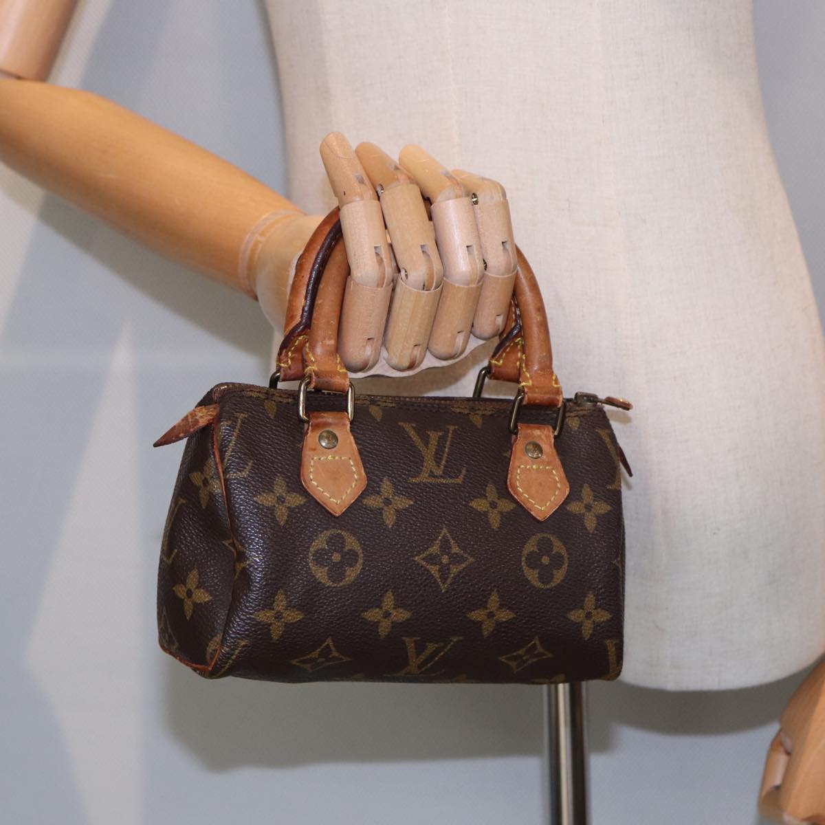 LOUIS VUITTON Monogram Mini Speedy Hand Bag M41534 LV Auth ep5401