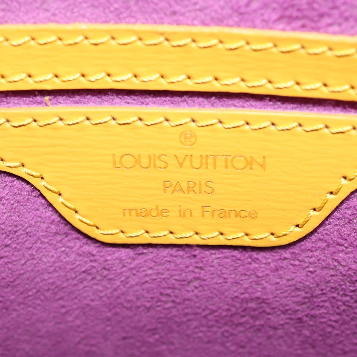 LOUIS VUITTON Epi Saint Jacques Hand Bag Yellow M52279 LV Auth ep5436