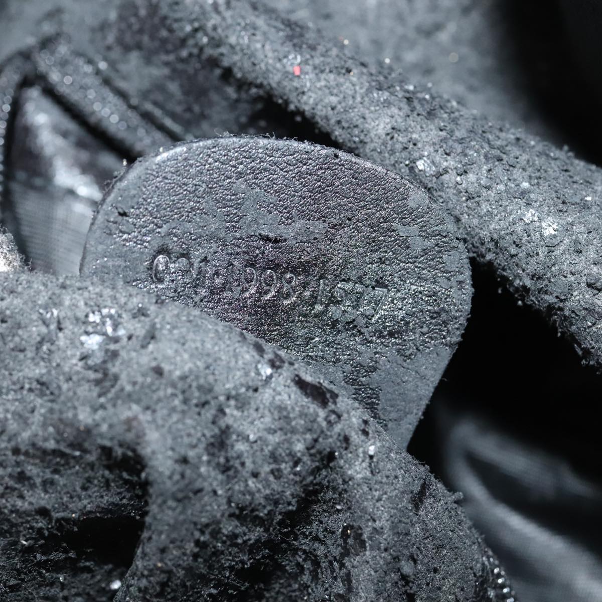 GUCCI Bamboo Shoulder Bag Leather 2way Black Gold 001 1998 1577 Auth ep5534