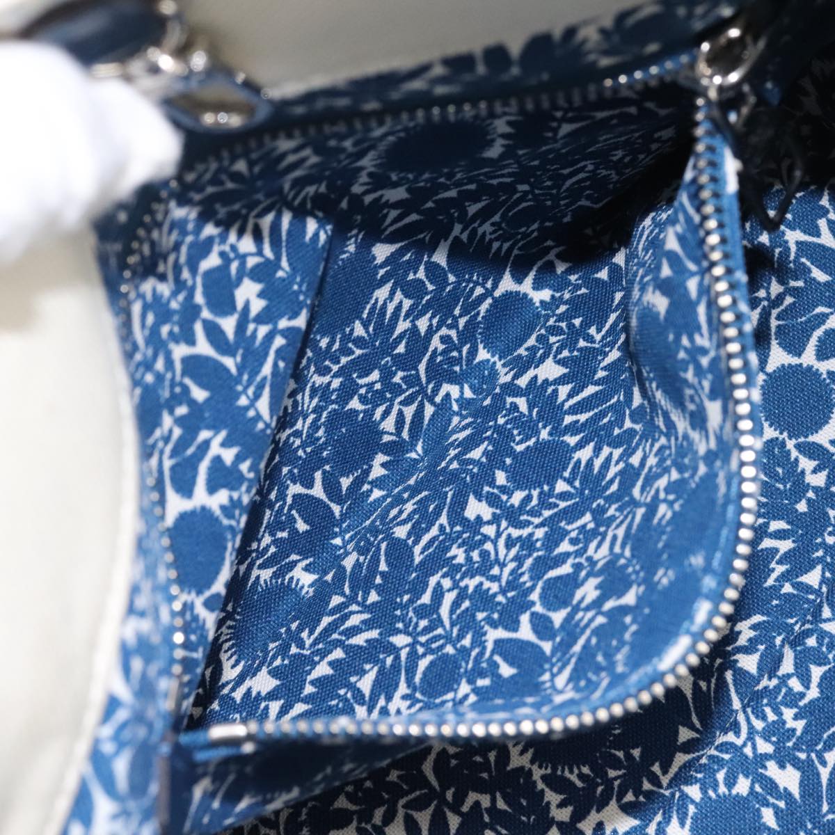 LOUIS VUITTON Cabas PM Tote Bag Canvas White Blue M94504 LV Auth ep5538