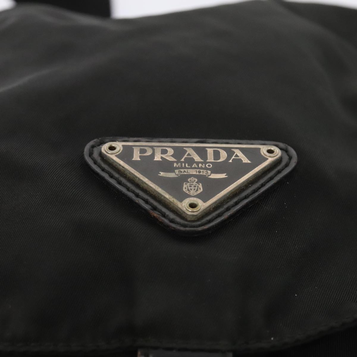 PRADA Backpack Nylon Black Silver Auth ep5539