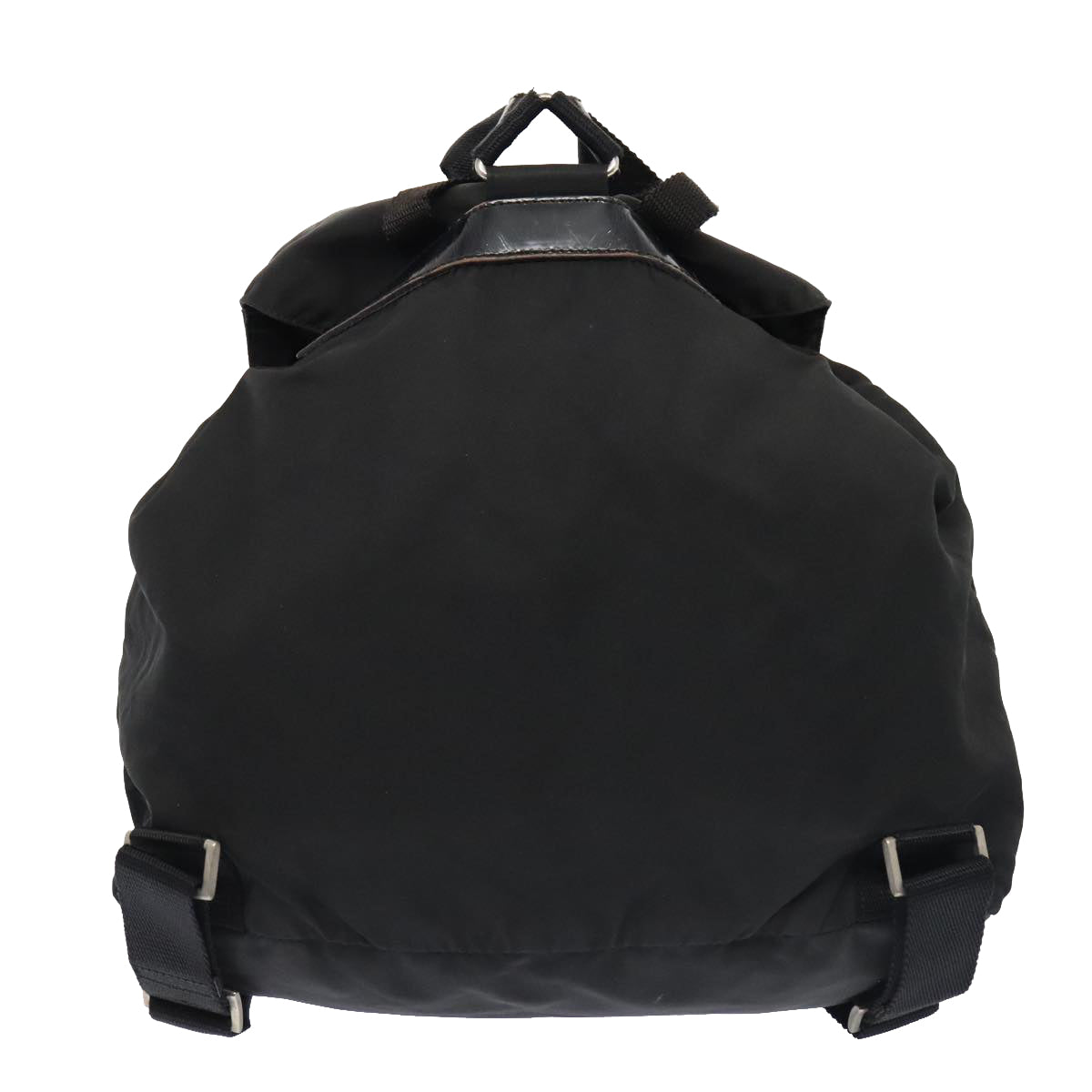 PRADA Backpack Nylon Black Silver Auth ep5539