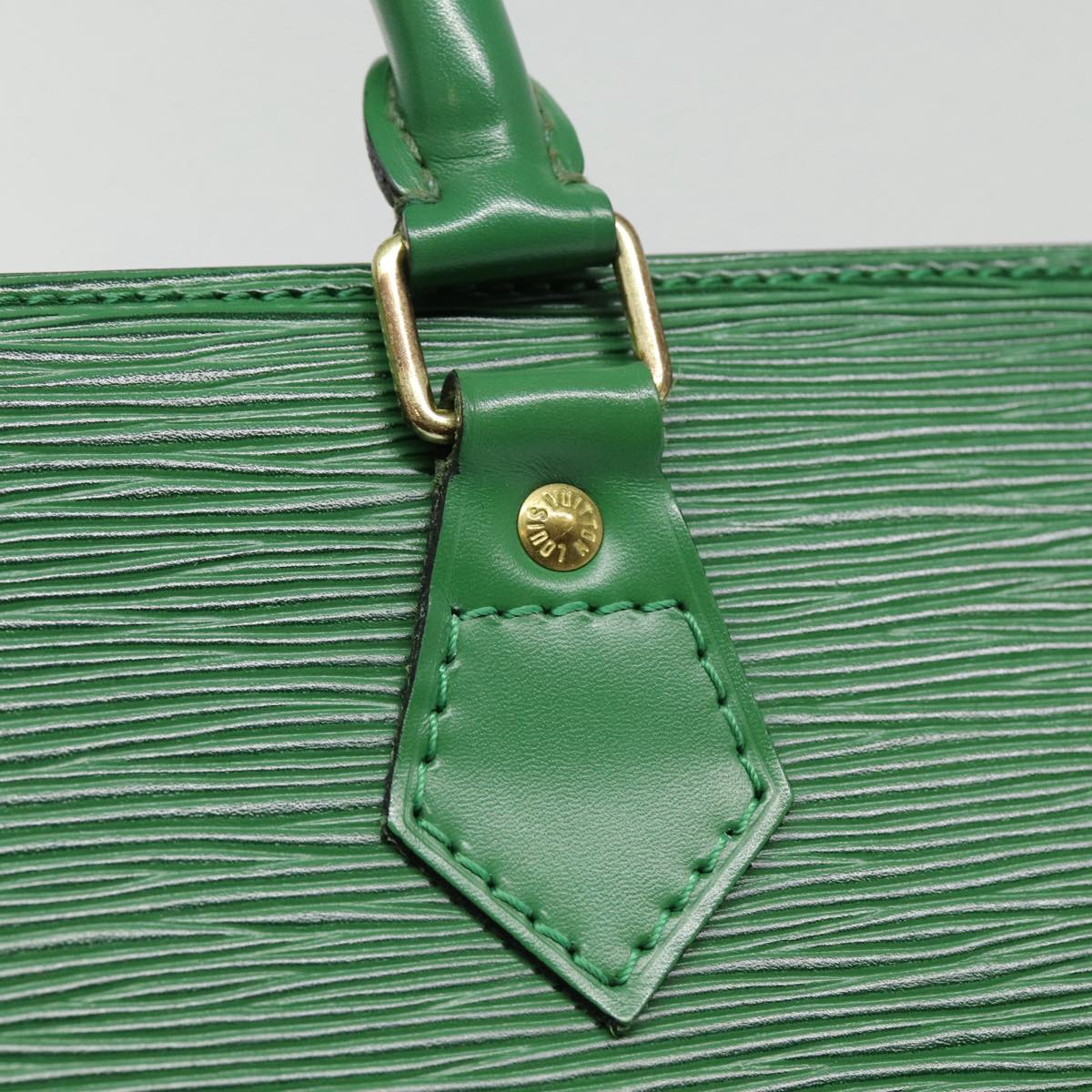 LOUIS VUITTON Epi Sac Triangle Hand Bag Green M52094 LV Auth ep5544