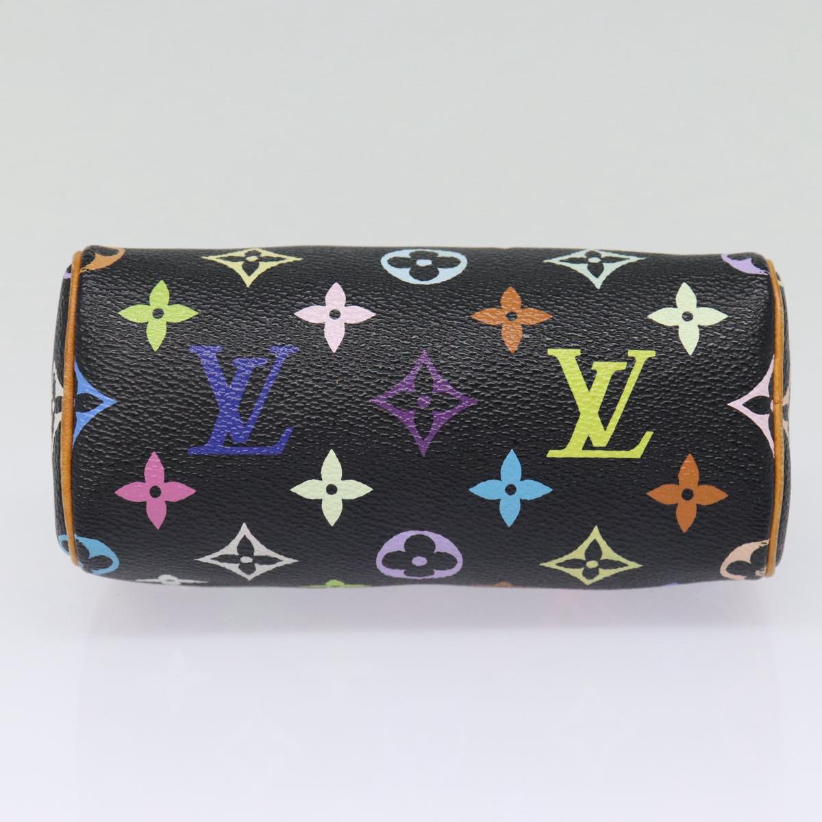 LOUIS VUITTON Monogram Multicolor Mini Speedy Hand Bag Black M92644 Auth ep5552