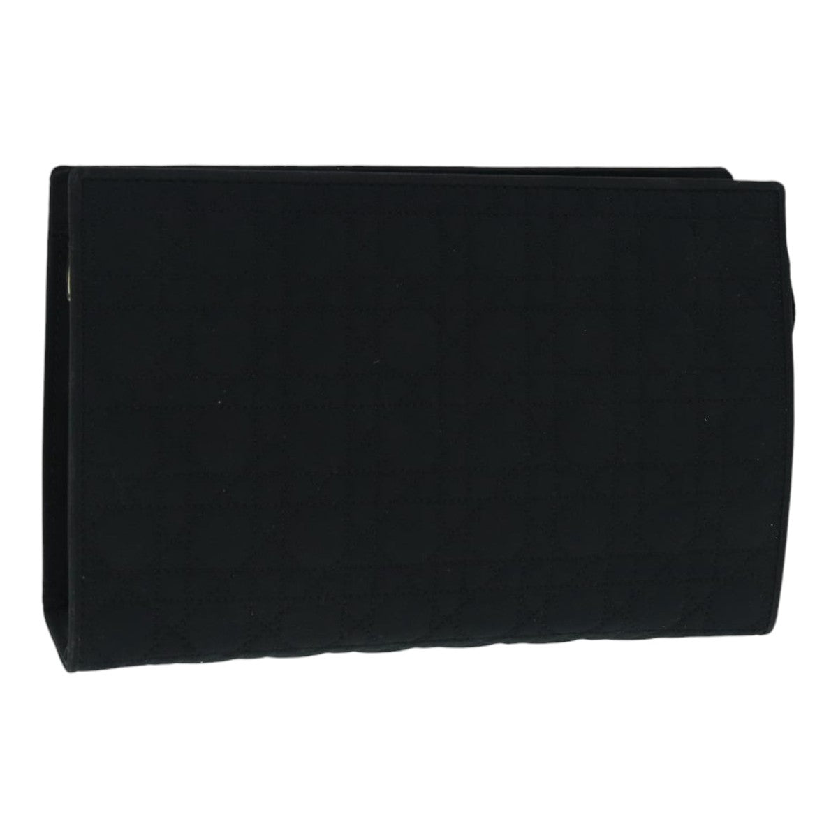 Christian Dior Canage Pouch Nylon Black Gold Auth ep5643