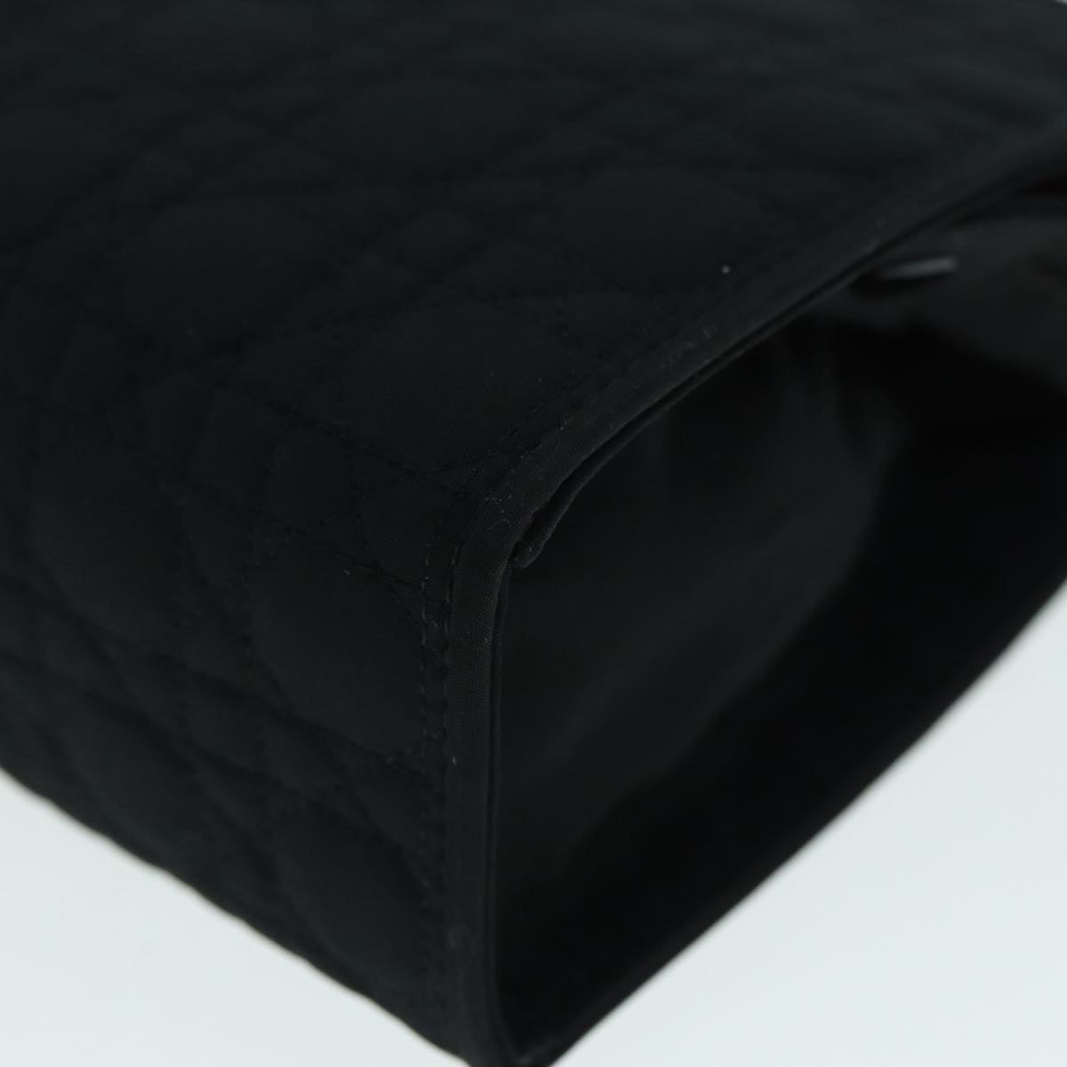 Christian Dior Canage Pouch Nylon Black Gold Auth ep5643