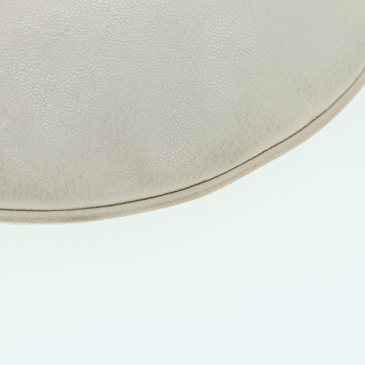 GUCCI Horsebit Shoulder Bag Leather Beige Gold 170013 Auth ep5698