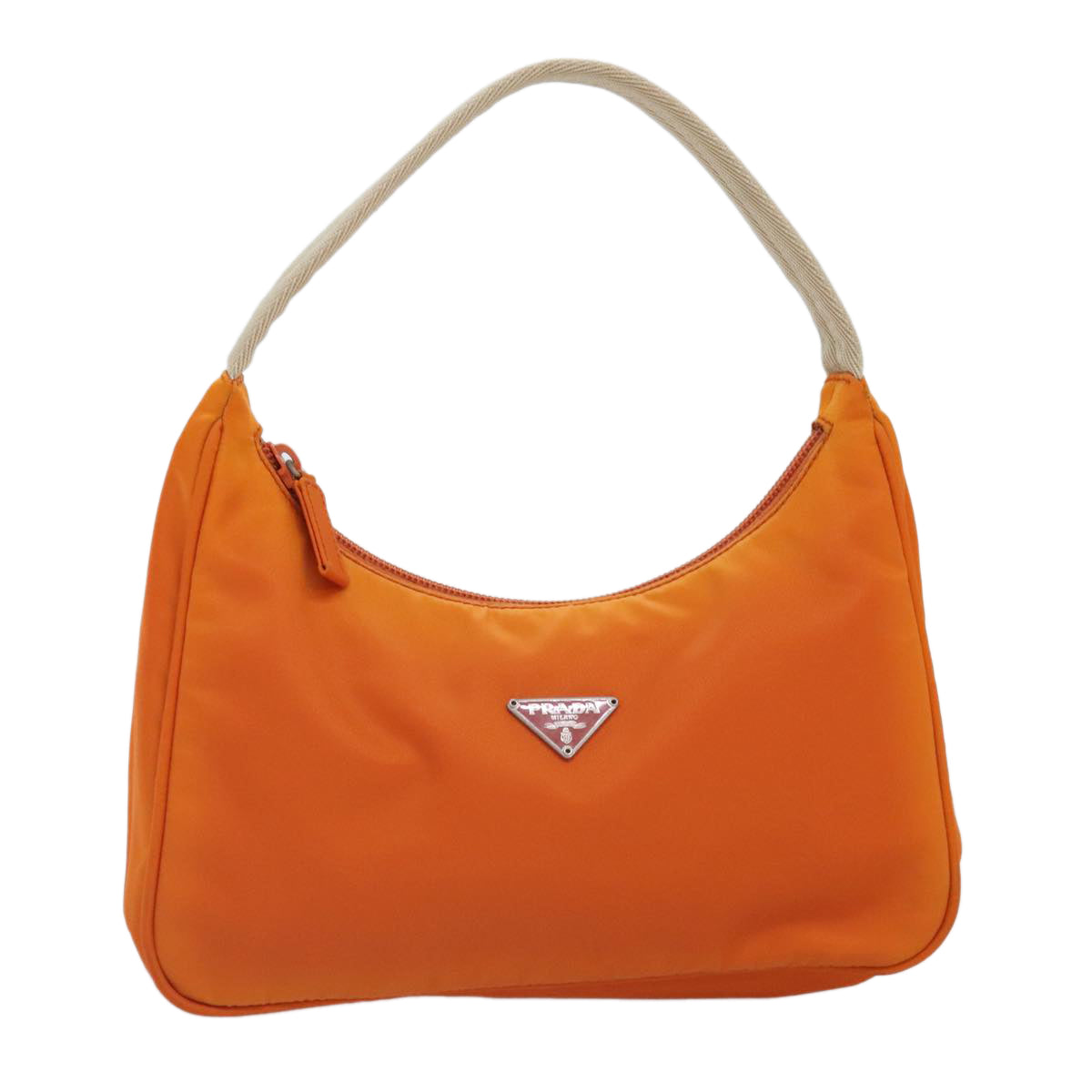 PRADA Mini Hand Bag Nylon Orange Auth ep5720