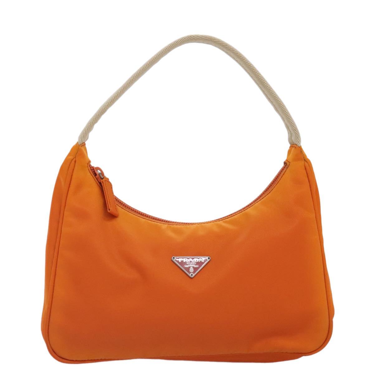 PRADA Mini Hand Bag Nylon Orange Auth ep5720