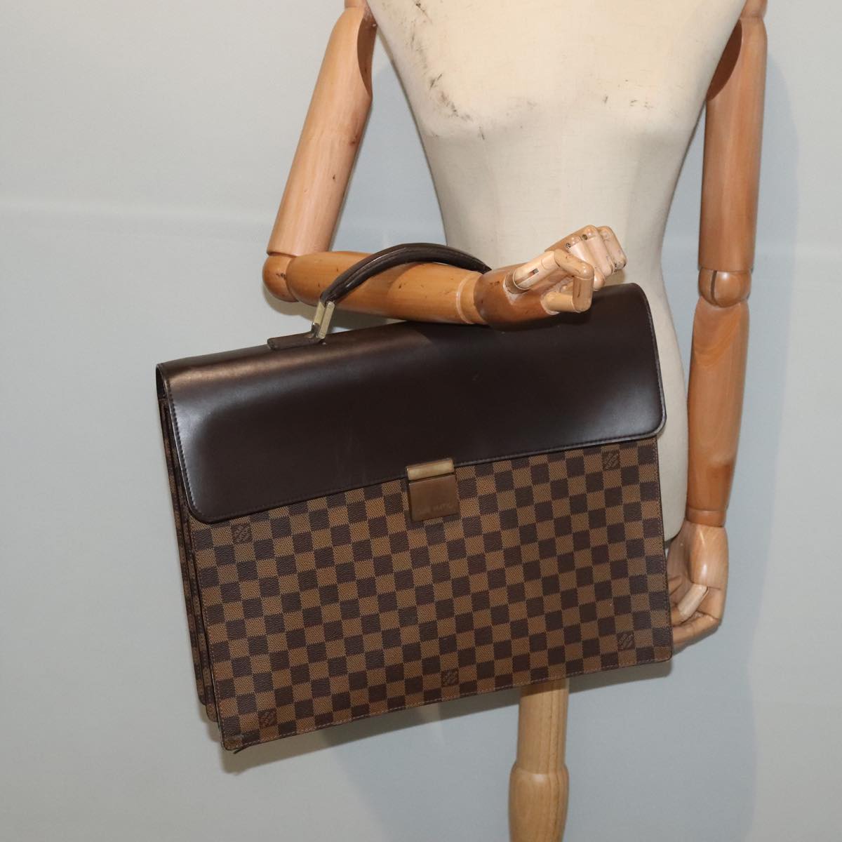 LOUIS VUITTON Damier Ebene Altona GM Hand Bag N53312 LV Auth ep5754