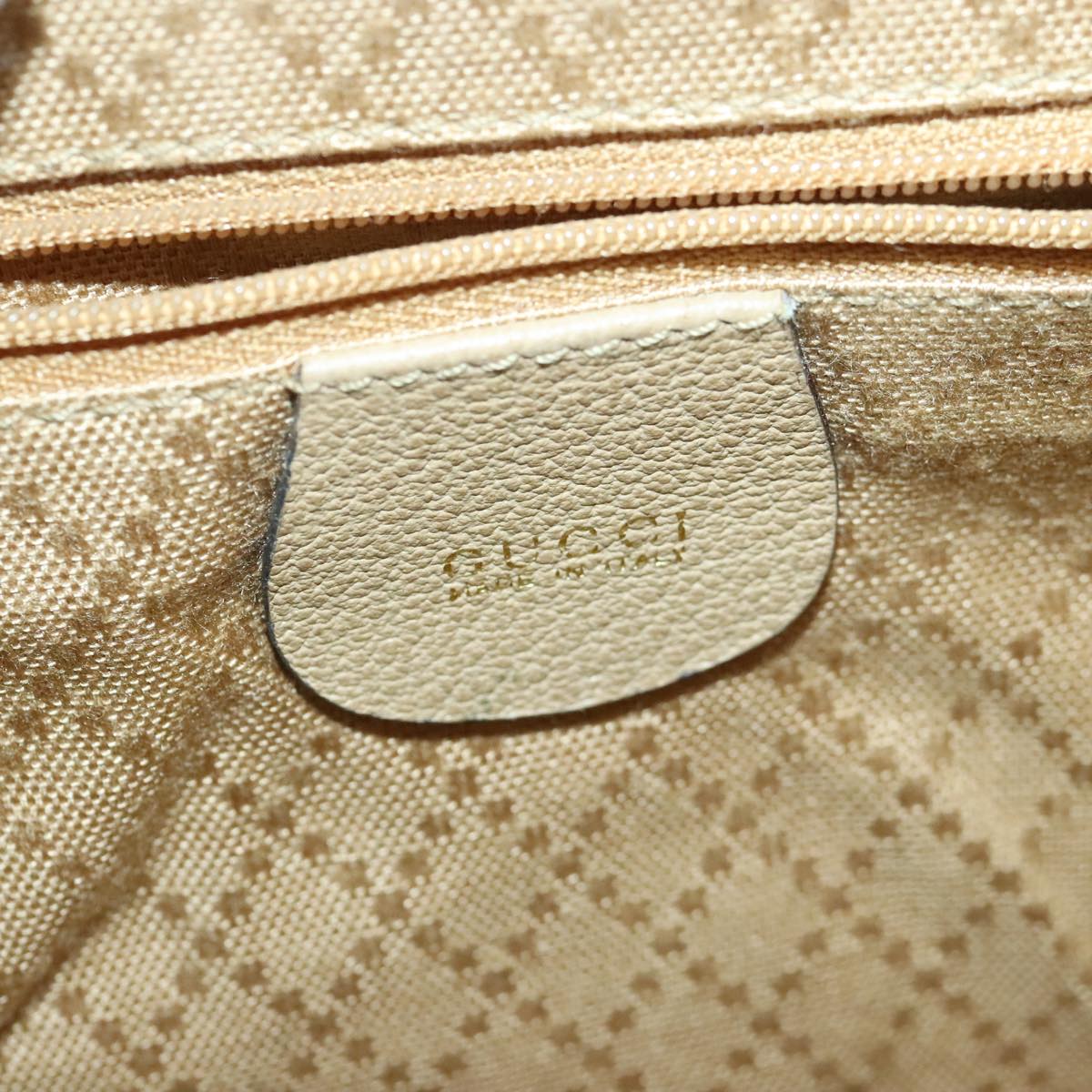 GUCCI Bamboo Backpack Suede Beige Gold 003 1998 0030 Auth ep5776