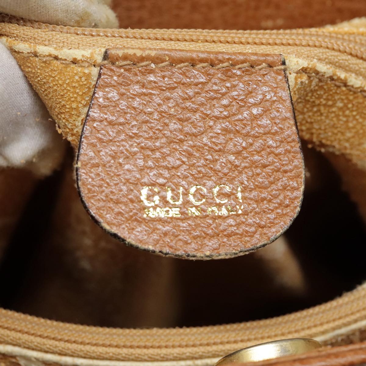 GUCCI Bamboo Hand Bag Leather Brown Gold 002 123 0260 Auth ep5845