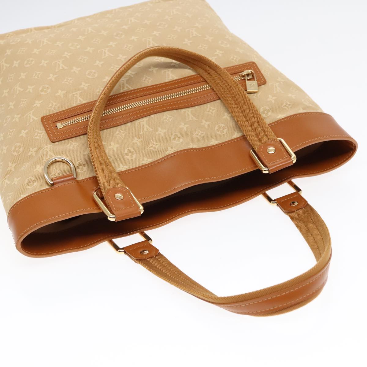 LOUIS VUITTON Monogram Mini Lucille PM Hand Bag Beige M92684 LV Auth ep5862