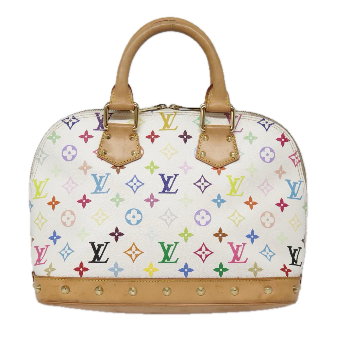 LOUIS VUITTON Monogram Multicolor Alma Hand Bag White M92647 LV Auth ep5868A