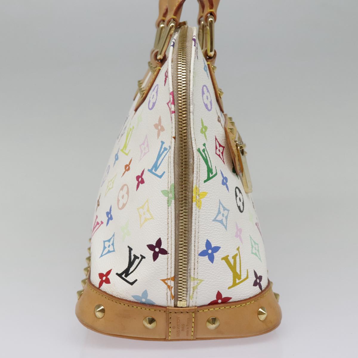 LOUIS VUITTON Monogram Multicolor Alma Hand Bag White M92647 LV Auth ep5868A