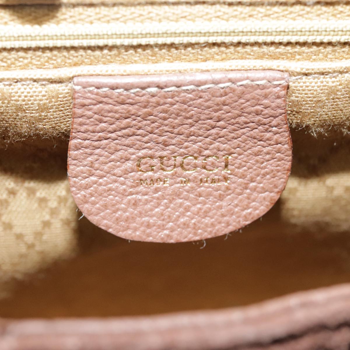 GUCCI Bamboo Backpack Suede Brown Gold Auth ep5920