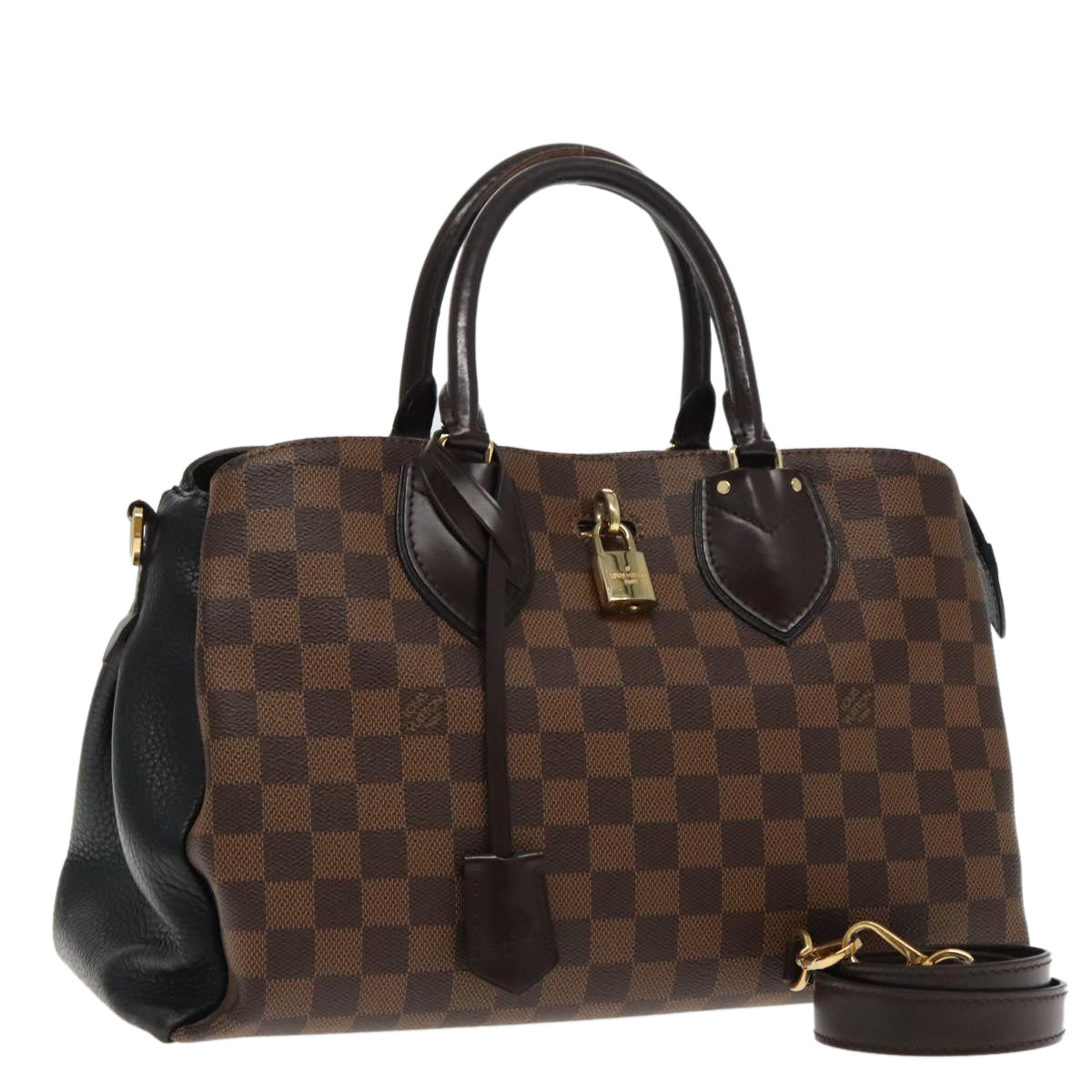 LOUIS VUITTON Damier Ebene Normandy Hand Bag 2way N41488 LV Auth ep5944