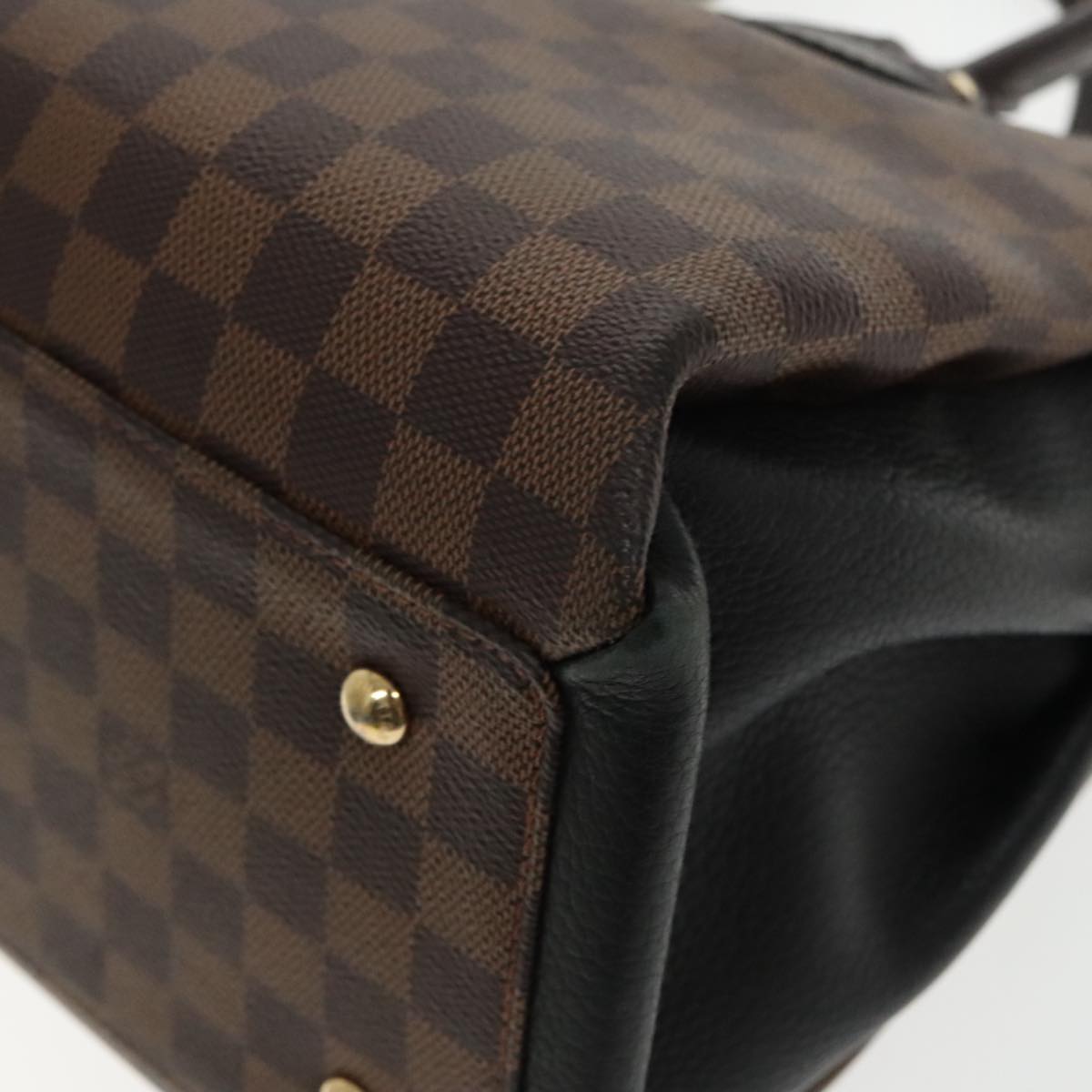 LOUIS VUITTON Damier Ebene Normandy Hand Bag 2way N41488 LV Auth ep5944