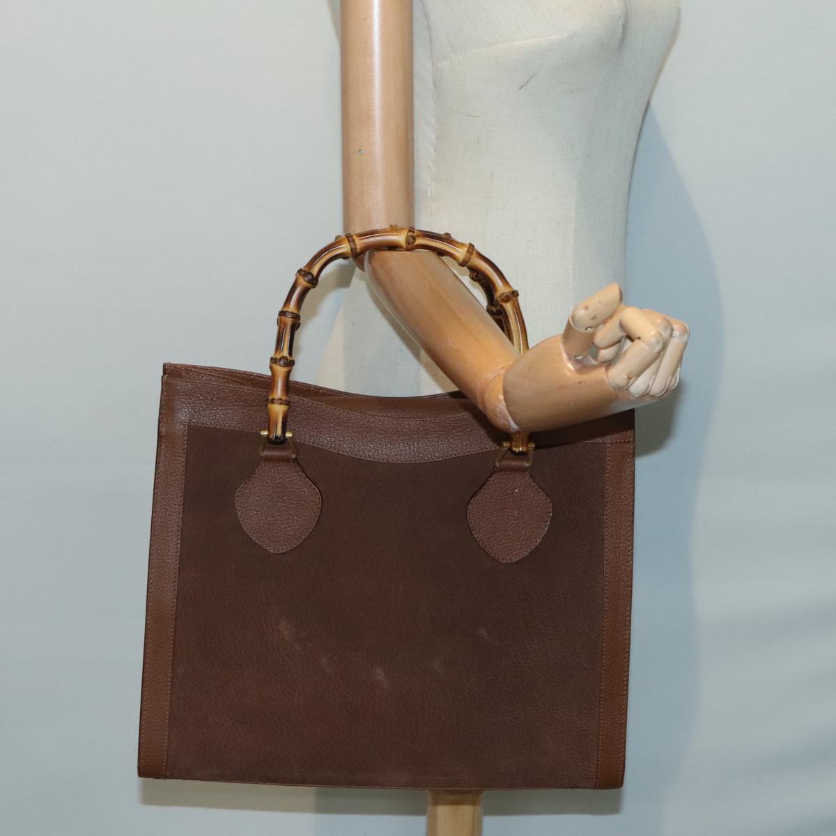 GUCCI Bamboo Hand Bag Leather Brown Gold 002 2615 0260 Auth ep5972