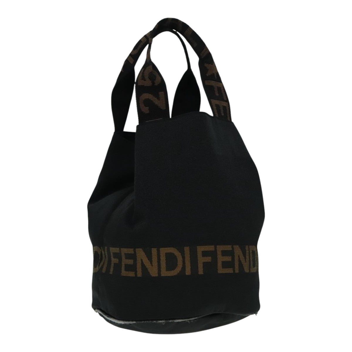 FENDI Hand Bag Nylon Black Auth ep5997