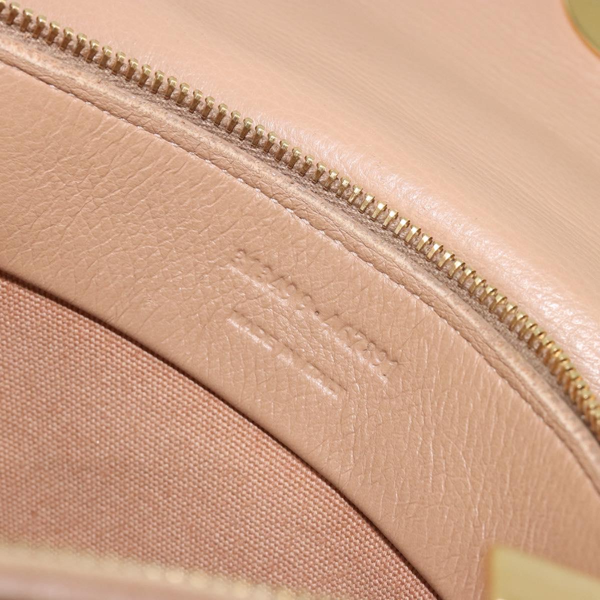 SAINT LAURENT Hand Bag Leather 2way Beige Gold 313499 Auth ep5999