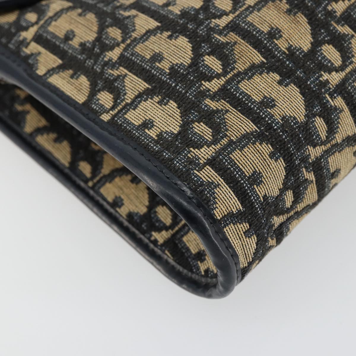 Christian Dior Trotter Canvas Shoulder Bag Navy Auth ep6005