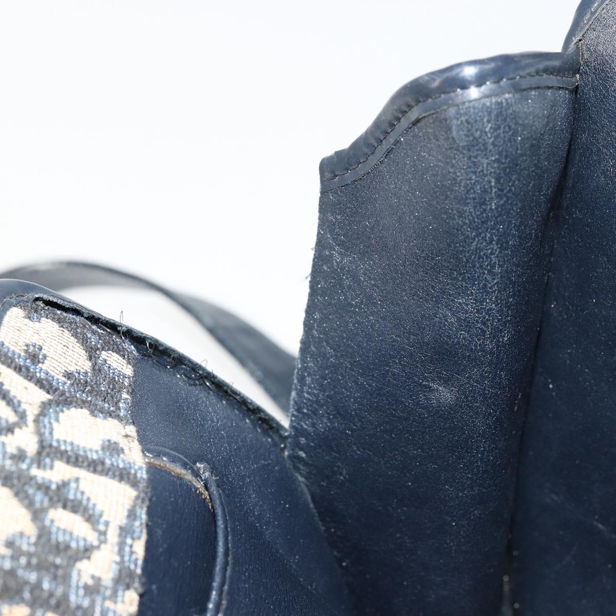 Christian Dior Trotter Canvas Shoulder Bag Navy Auth ep6005