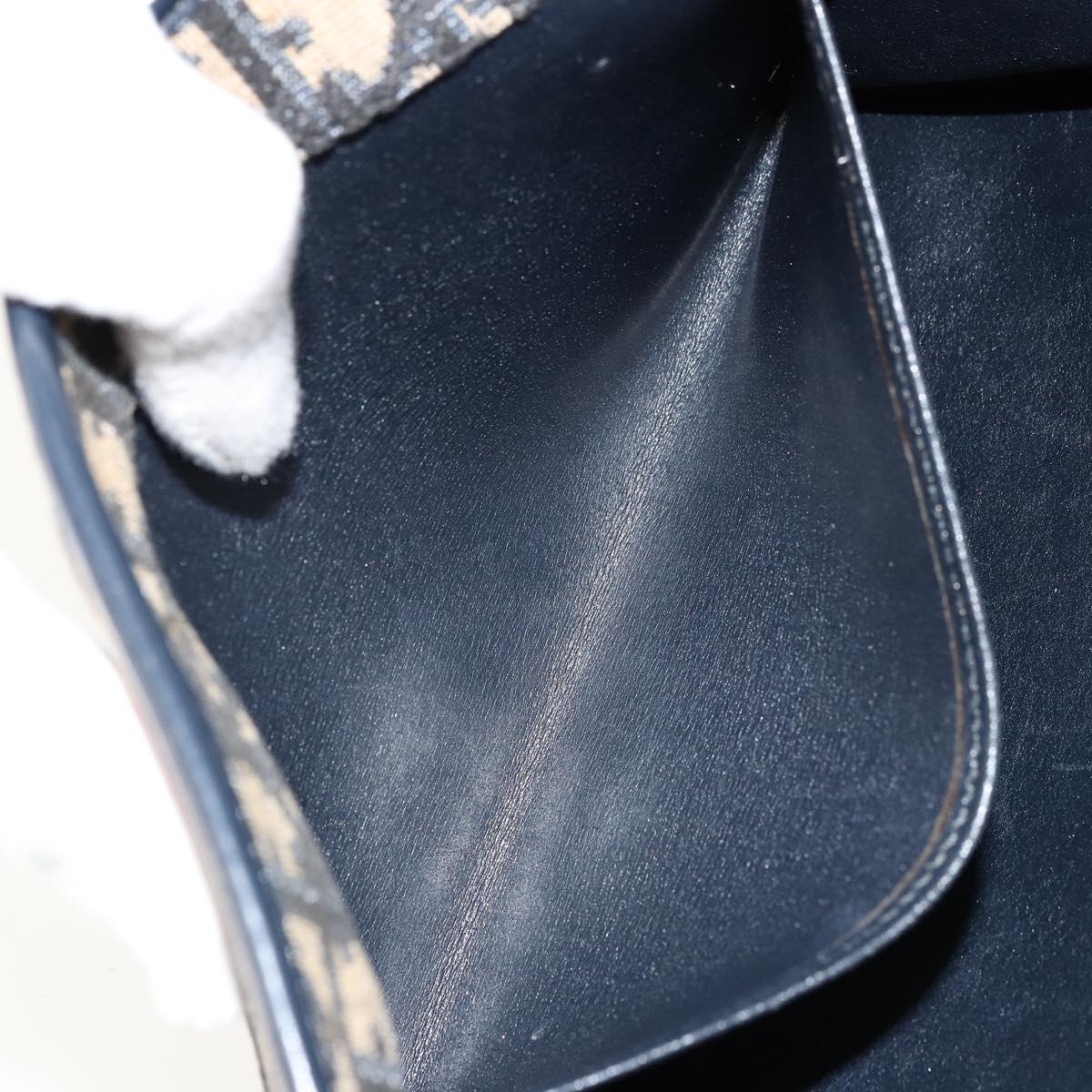 Christian Dior Trotter Canvas Shoulder Bag Navy Auth ep6005