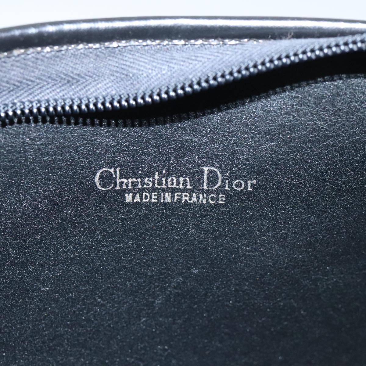 Christian Dior Pouch Canvas Black Auth ep6028