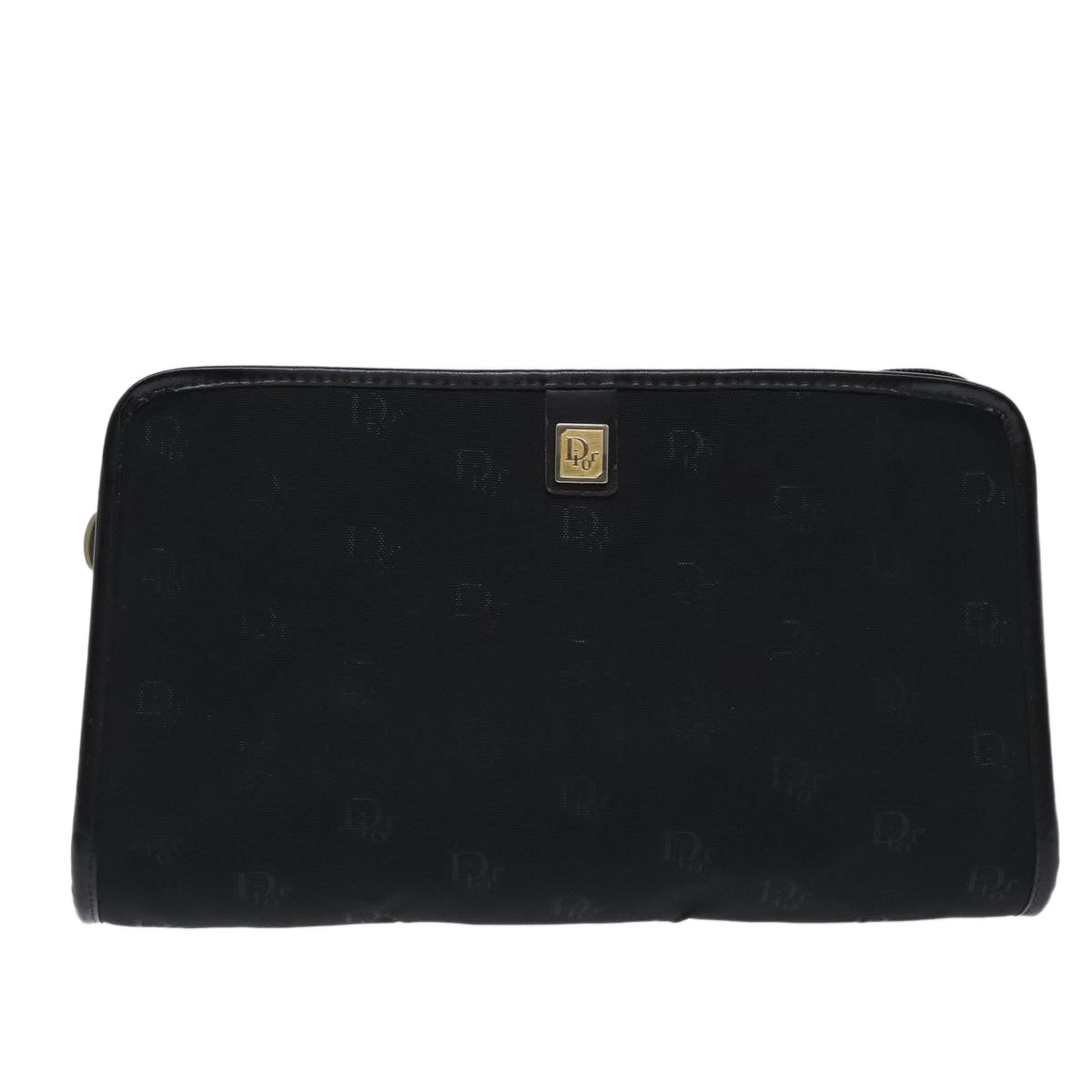 Christian Dior Pouch Canvas Black Auth ep6028