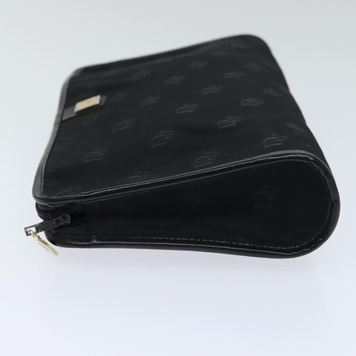 Christian Dior Pouch Canvas Black Auth ep6028